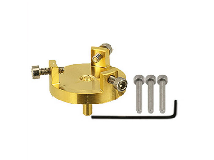 GR20 bulk sample holder for up to Ø20mm, gilded brass - pin