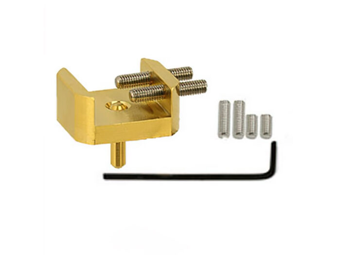 GB16 bulk sample holder for up 16mm,  gilded brass - pin