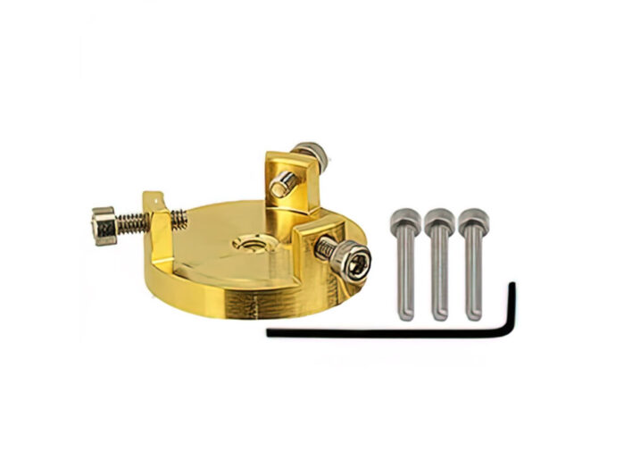 GR20 bulk sample holder for up to Ø20mm, gilded brass - M4