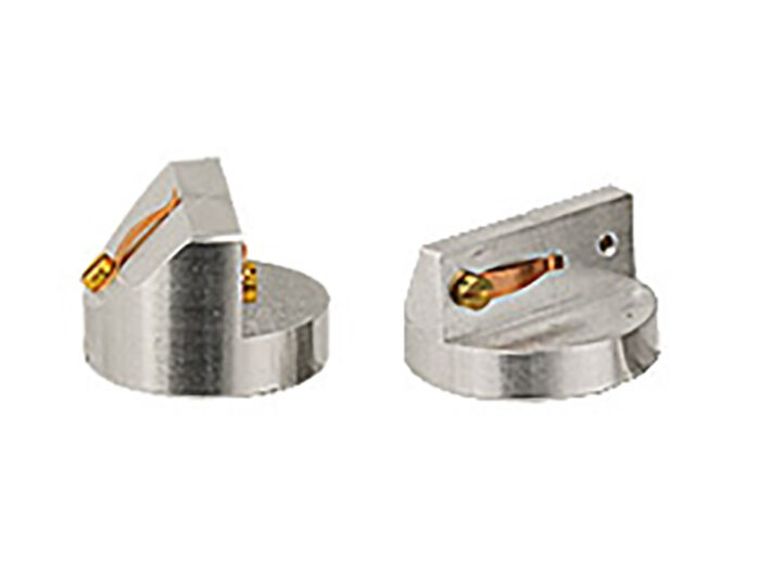 S-Clip sample holder with two S-Clips,45°/90° on a Ø25 stub - M4