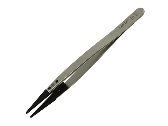 ESD safe carbon fibre replaceable tip tweezers