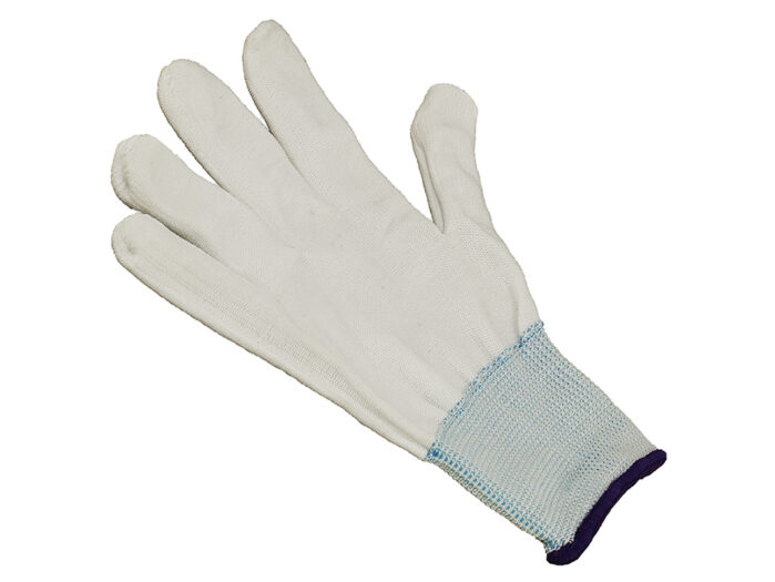 EM-Tec knitted nylon gloves, one-size-fits-all, white - pair