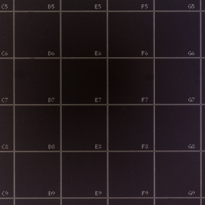 FG 1 silicon finder grid substrate with 144 fields of 1 x 1mm