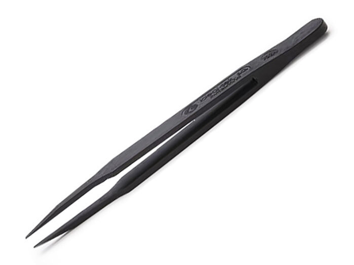 ESD safe carbon fibre reinforced tweezers - blunt tips